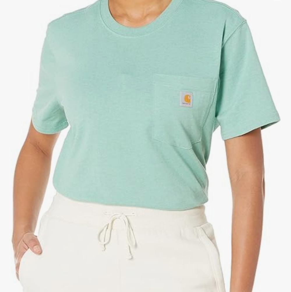 New, women's Carhartt tshirt, Mint Green size 1X (16W/18W)